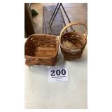Two Longaberger baskets