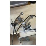 2 Faucets with sprayers and retractable faucet