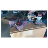 Lighted 4th of July boxes and other decor