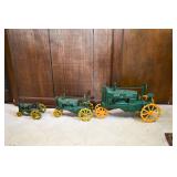 John Deere cast iron toy tractors