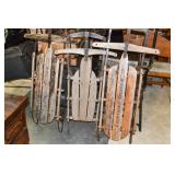 Old wooden sleds
