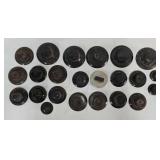 Lot Asst Antique Battery Op Radio Knobs
