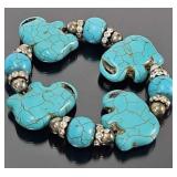Designer Turquoise Elephant Bracelet
