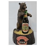 1980s Grizzly Beer Display Stand w/Bottle
