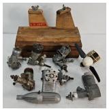 Lot of Asst Model Airplane Engines & Test Stand