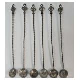 (6) .800 Turkish Silver  11 1/2' Spoons (360 gtw)