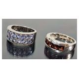 2 Designer Sterling Silver Rings