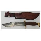 Pioneer Damascus Steel 13' Fixed Blade Knife