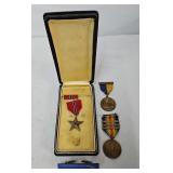 Military Pins & Medals Including Bronze Star