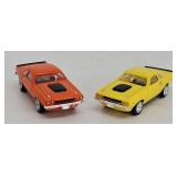 (2) Johnny Lightning '70 Dodge Challenger HO Cars