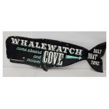 Decorative Arts Metal Whale Watch Directional Sign