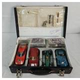 1:24 Slot Car Case w/Cars & Accessories