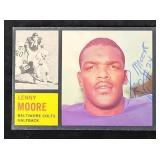 1962T #2 Lenny Moore Autographed Football Card