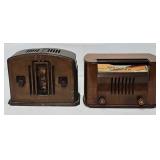 (2) Antique Tube Type Table Top Radios
