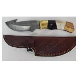 Pioneer Damascus Steel 9' Fixed Blade Knife