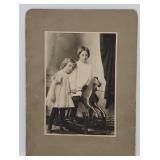 Antique 4'x5' Photograph of Children w/Hobby Horse