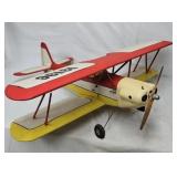 40'L R/C Balsa Wood Bi-Plane Model W/ Engine -