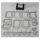 (19) New C-Clamps (Made in USA)
