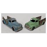 (2) Hubley 6 3/4' Die Cast Stake Trucks