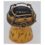 Lemoges Porcelain 'Champagne Cork'  Hinged Box