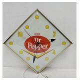 1961 'Dr Pepper' Diamond Shaped Lighted Wall Clock