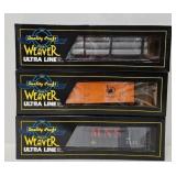 Train - (3) Weaver O-Gauge Freight Cars (MIB)