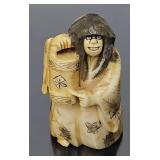 Antique Japanese Ivory 'Karakuri' Netsuke