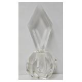 Vintage 8' Polished Cut Glass Perfume Bottle