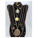 15 Pieces of Designer Gold Tone Jewelry