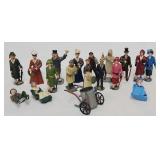 (16) Asst Die Cast Toy Civilian Putz Figures