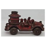 Old cast Iron Fire Truck Pumper, 3.5' Long
