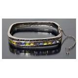 Sterling Silver & Multi-Colored Gemstone Bracelet