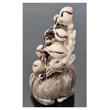 Antique Polychrome Japanese Ivory Netsuke