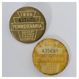1955 & 1956 Pennsylvania Resident Fishing Licenses