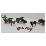 (3) 54mm Die Cast Toy Putz Wagons