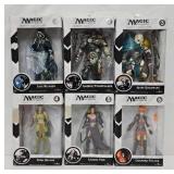 Set (6) 2014 Magic the Gathering 7' Action Figures