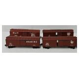 Train - (4) KMT O-Gauge Box Cars