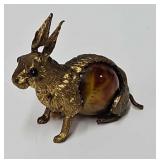 Antique Brass & Celluloid Rabbit Tape Measure