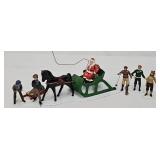 Asst Die Cast Toy Christmas Village Putz Figures