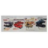 (3) AMT & (1) Monogram Model Car Built Kits