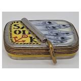 Lemoges Porcelain 'Sardine Can' Hinged Box