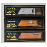 Train - (3) Weaver O-Gauge Freight Cars (MIB)
