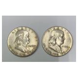 1949 & 1952 Franklin Silver Halves