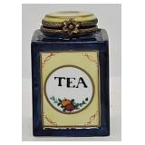 Lemoges Porcelain 'Tea Canister' Hinged Box