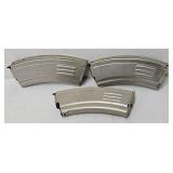 (3) Stainless Steel Mini-30 7.62mm Magazines