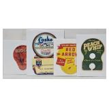 Vintage Beverage Advertising Bottle Topper Signs