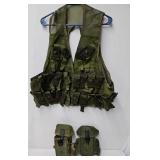 OD Green Tactical Vest & Ammo Pouches