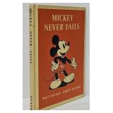1939 "Mickey Never Fails" Hard Bound Book