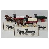 (3) ERTL Horses & Tank Wagon Banks (MIB