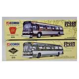 Train -(2) Corgi Fallen Flags Die Cast Buses (MIB)